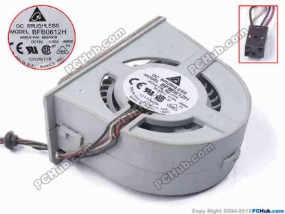 81966 Delta Electronics BFB0612H Server - Blower Fan -SM00, bw80x63x27, w340x4x6, 12V 0.5A Delta Electronics BFB0612H Server - Blower Fan 