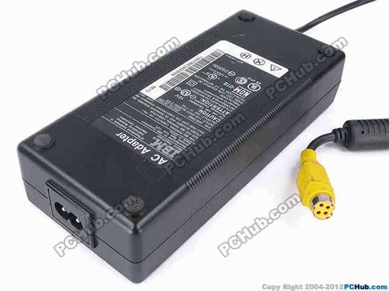 82059 IBM Common Item (IBM) AC Adapter 13V-19V 16V 7.5A, 4-Pin DIN, 2-prong IBM Common Item (IBM) AC Adapter 13V-19V <div>Model: ADP-120JB A</div>
<div>&nbsp;FRU P/N: 02K7086</div><span id="ctl00_ContentPlaceHolder1_ItemDesc1_lblItemDescription">&nbsp;P/N:&nbsp;02K7085<br />
</span>
<div>INPUT: 100-240V~2.4A, 50-60Hz&nbsp;</div>
<div>OUTPUT: 16V 7.5A 120W</div>
<div>Connector: 4-Pin DIN</div>
<div><br />
</div>
<div><br />
</div>
<div>Dimensions: 170 X 73 X 37 mm</div>
<div><br />
</div>
<div>*Please take note, 2 wire AC power cord not included.</div>