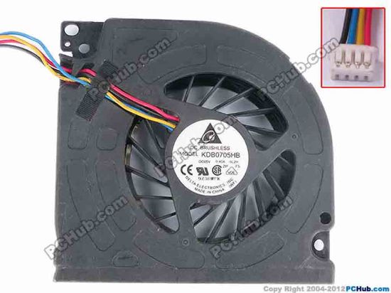 82336 Delta Electronics KSB0705HB Cooling Fan  -9L2H, w100x4x4, 5V 0.40A, Bare fan Delta Electronics KSB0705HB Cooling Fan  