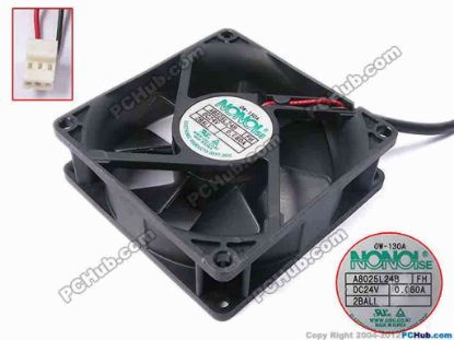 82364 NONOISE A8025L24B Server - Square Fan FH, sq80x80x25, w120x2x3, 24V 0.06A NONOISE A8025L24B Server - Square Fan 