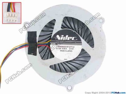 82376 Nidec G55N05NS1MT-57T131 Cooling Fan  size: 56x8, w70x4x4, 5V 0.35A, Bare fan Nidec G55N05NS1MT-57T131 Cooling Fan  
