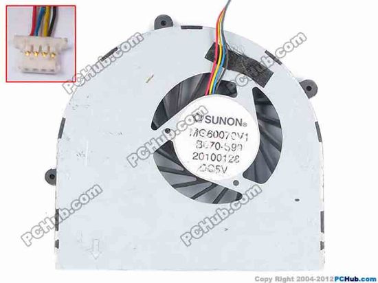 82386 SUNON MG60070V1-B070-S99 Cooling Fan  w30x4x4, 5V,Bare fan SUNON MG60070V1-B070-S99 Cooling Fan