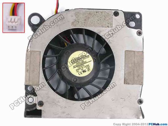 82433 Forcecon DFS531205M30T Cooling Fan  F6H3, w55x3x3, 5V 0.5A, Bare Fan Forcecon DFS531205M30T Cooling Fan  