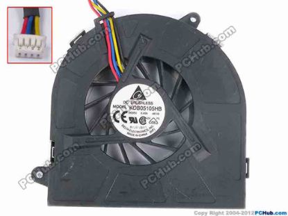 82434 Delta Electronics KDB05105HB Cooling Fan  -8E1D, w70x4x4, 5V 0.4A, Bare Fan  Delta Electronics KDB05105HB Cooling Fan  