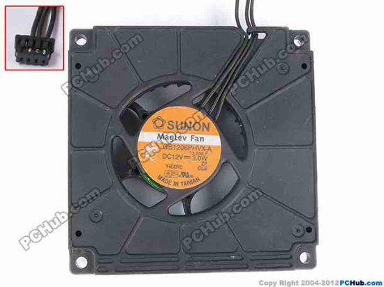 82562 SUNON GB1206PHVX-A Cooling Fan  13.S58.F, w215x3x4, 12V 3W, Bare Fan SUNON GB1206PHVX-A Cooling Fan  