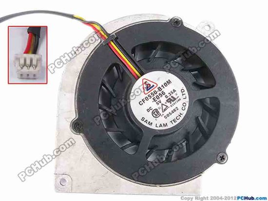 82692 SAM LAM CF0550-B10M-E056 Cooling Fan  SMG54601119, 28-200050-10, w45x3x3, 5V 0.35A, Bare SAM LAM CF0550-B10M-E056 Cooling Fan  