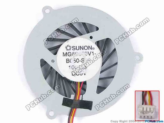 82823 SUNON MG60070V1-B050-S99 Cooling Fan  w60x4x4, 5V, Bare Fan SUNON MG60070V1-B050-S99 Cooling Fan  