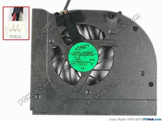 83152 ADDA AB8205MX-DB3 Cooling Fan  QL5D, w55x3x3, 5V 0.30A, Bare fan ADDA AB8205MX-DB3 Cooling Fan  