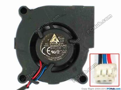 83303 Delta Electronics BUB0512VHD Server - Blower Fan -7X33, bw50x50x20, w135x3x3, 12V 0.33A Delta Electronics BUB0512VHD Server - Blower Fan 