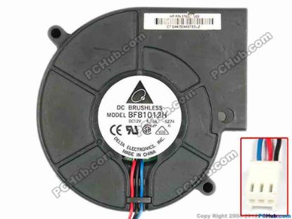 83371 Delta Electronics BFB1012H Server - Blower Fan -SZ74, bw98x95x32, w155x3x3, 12V 1.2A Delta Electronics BFB1012H Server - Blower Fan