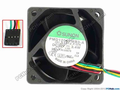 83401 SUNON PMD1206PMB3-A Server - Square Fan 0 SUNON PMD1206PMB3-A Server - Square Fan 