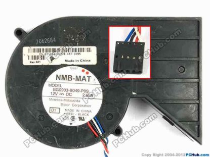 83415 NMB-MAT / Minebea BG0903-B049-P0S Server - Blower Fan D1, bw137x93x32, w225x4x5, 12V 2.65A NMB-MAT / Minebea BG0903-B049-P0S Server - Blower Fan 