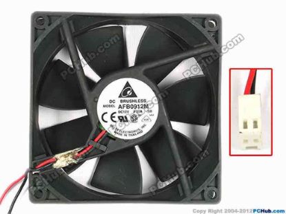 83417 Delta Electronics AFB0912M Server - Square Fan -SB, sq92x92x25, w140x2x2, 12V 0.2A Delta Electronics AFB0912M Server - Square Fan 