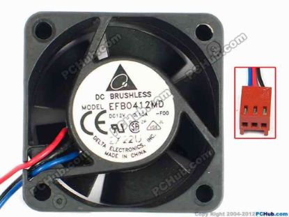 84231 Delta Electronics EFB0412MD Server - Square Fan -F00, sq40x40x20, w190x3x3, 12V 0.1A Delta Electronics EFB0412MD Server - Square Fan 