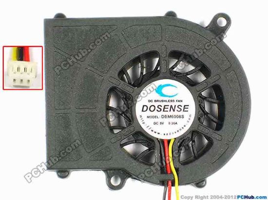 84243 Other Brands DOSENSE Cooling Fan  DBM6008S, w125x3x3, 5V 0.20A Other Brands DOSENSE Cooling Fan  