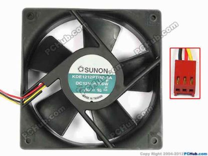 84286 SUNON KDE1212PTB2-6A Server - Square Fan F, sq120x120x25, w320x3x3, 12V 3.6W SUNON KDE1212PTB2-6A Server - Square Fan 