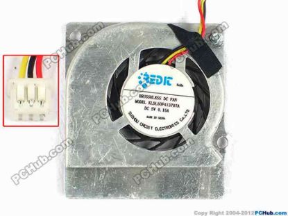 84375 Other Brands KLDL50F413707A Cooling Fan  w90x3x3, 5V 0.15A Other Brands KLDL50F413707A Cooling Fan  