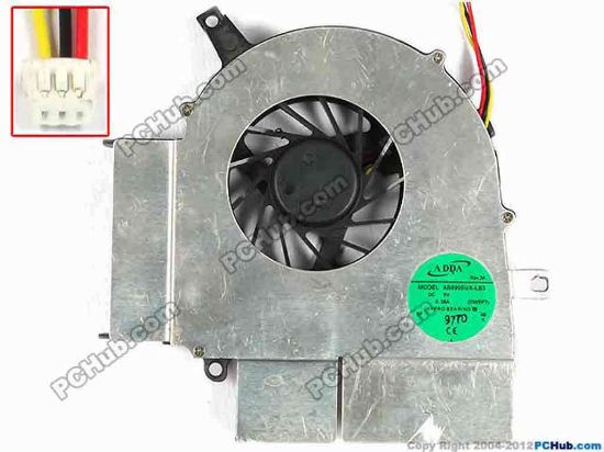 84421 ADDA AB8905UX-LB3 Cooling Fan  CWEF7, w40x3x3, 5V 0.38A ADDA AB8905UX-LB3 Cooling Fan  