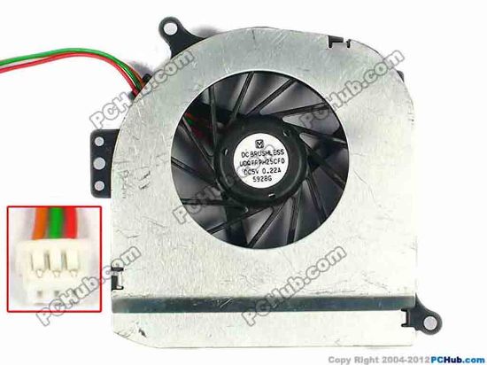 84436 Panasonic UDQFRPH25CF0 Cooling Fan  w40x3x3, 5V 0.22A, Bare Panasonic UDQFRPH25CF0 Cooling Fan  