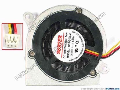 84498 Other Brands HFS-0405M Cooling Fan  w105x3x3, 5V 0.11A, Bare fan Other Brands HFS-0405M Cooling Fan  