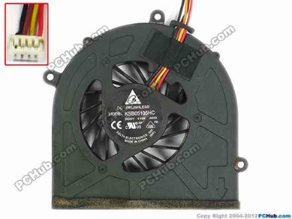 84512 Delta Electronics KSB05105HC Cooling Fan  -AG53, w60x4x4, 5V 0.45A, Bare fan Delta Electronics KSB05105HC Cooling Fan  