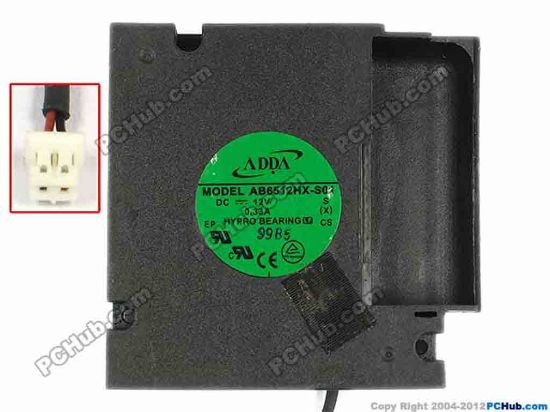 84531 ADDA AB6512HX-S01 Server - Blower Fan X, S, bw65x15, w185x2x2, 12V 0.33A ADDA AB6512HX-S01 Server - Blower Fan 