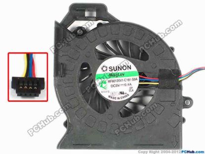 84971 SUNON MF60120V1-C181-S9A Cooling Fan  w60x4x4, 5V 0.40A, Bare, NEW SUNON MF60120V1-C181-S9A Cooling Fan