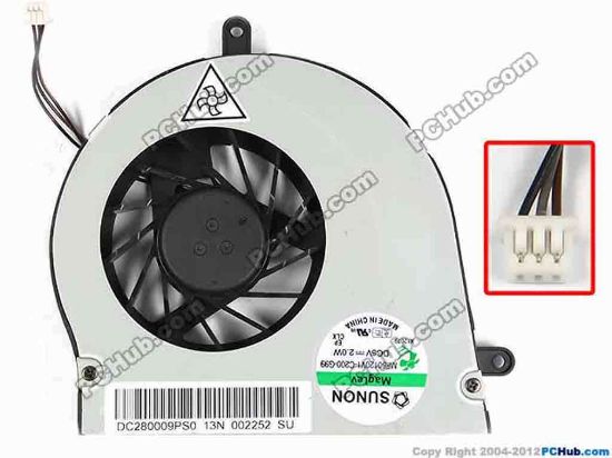 84978 SUNON MF60120V1-C200-G99 Cooling Fan  DC280009PS0, w30x3x3, 5V 2.0W, Bare, NEW SUNON MF60120V1-C200-G99 Cooling Fan  <span style="color: #ff0000; font-family: tahoma, arial, 宋体, sans-serif; font-size: 14px;">Asus &nbsp;X93S X936SV</span>