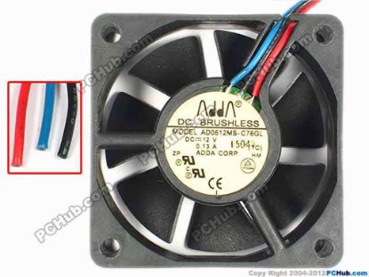 85030 ADDA AD0612MS-C76GL Server - Square Fan TC, sq60x60x20, w55x3, 12V 0.13A ADDA AD0612MS-C76GL Server - Square Fan 