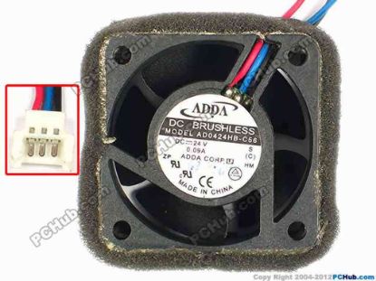 85108 ADDA AD0424HB-C56 Server - Square Fan sq40x40x20, w105x3x3, 24V 0.09A ADDA AD0424HB-C56 Server - Square Fan 