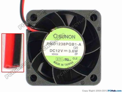 85122 SUNON PMD1238PQB1-A Server - Square Fan (2), sq40x40x28, w160x2, 12V 3.6W SUNON PMD1238PQB1-A Server - Square Fan 