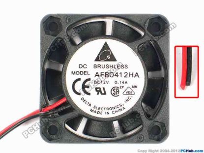 85173 Delta Electronics AFB0412HA Server - Square Fan sq40x40x10, w25x2, 12V 0.14A Delta Electronics AFB0412HA Server - Square Fan 