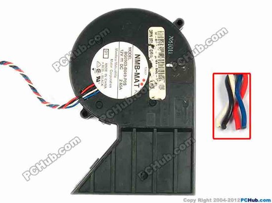 85216 NMB-MAT / Minebea BG0903-B049-P0S Server - Blower Fan D1, DP/N : 0T2607, bw137x93x33, w195x4, 12V 2.65A NMB-MAT / Minebea BG0903-B049-P0S Server - Blower Fan 