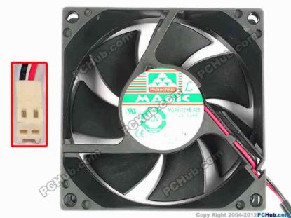 85445 Protechnic Magic MGA8012HB-A20 Server - Square Fan sq80x80x25, w65x2x2, 12V 0.24A Protechnic Magic MGA8012HB-A20 Server - Square Fan 