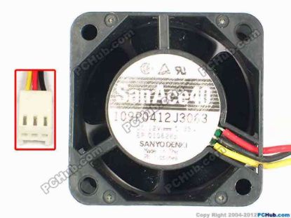 85700 Sanyo Denki 109P0412J0363 Server - Square Fan sq40x28, w195x3x3, 12V 0.35A Sanyo Denki 109P0412J0363 Server - Square Fan 