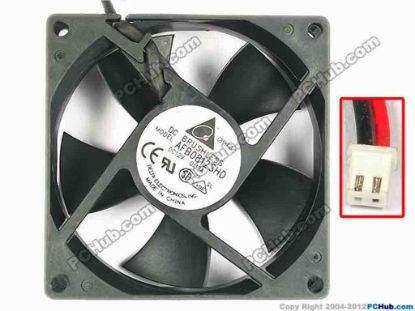 85719 Delta Electronics AFB0812SHD Server - Square Fan AFB0812SHD, sq80x80x20, w150x2x2, 12V 0.33A Delta Electronics AFB0812SHD Server - Square Fan 