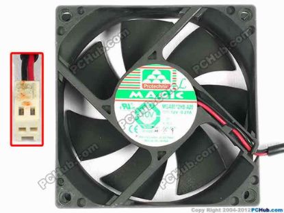 85721 Protechnic Magic MGA8012HB-A20 Server - Square Fan sq80x80x20, w75x2x2, 12V 0.27A Protechnic Magic MGA8012HB-A20 Server - Square Fan 