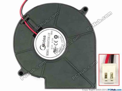 85966 Delta Electronics BDS9733L12 Server - Blower Fan -9F03, bw96x93x31, w300x2x2, 12V 0.25A Delta Electronics BDS9733L12 Server - Blower Fan 