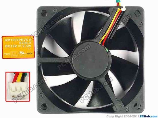 86045 SUNON GM1207PKVX-A Server - Square Fan B708.R, sq70x20, w145x3x3, 12V 2.5W SUNON GM1207PKVX-A Server - Square Fan 