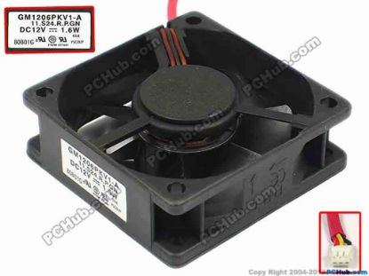 86277 SUNON GM1206PKV1-A Server - Square Fan 11.S24.R.P.GN, sq60x20, w100x3x3, 12V 1.6W SUNON GM1206PKV1-A Server - Square Fan 