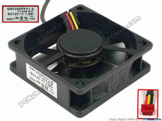 86278 SUNON GM1206PKV1-A Server - Square Fan 11.S24.R.P, sq60x20, w100x3x3, 12V 1.6W SUNON GM1206PKV1-A Server - Square Fan 