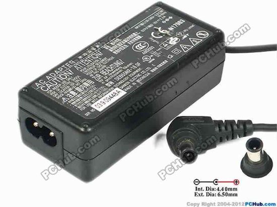 86320 Panasonic Common Item (Panasonic) AC Adapter- Laptop  SEB55N2-16.0F, 16V 2.5A, Tip E, (2-prong)  Panasonic Common Item (Panasonic) AC Adapter- Laptop <span id="ctl00_ContentPlaceHolder1_ItemDesc1_lblItemDescription">AC Adapter Model:  SEB55N2-16.0F
<p>INPUT: 100-240V~ 0.9-0.4A, 50-60Hz <br />
OUTPUT: 16V 2.5A 40W<br />
Connecter size: Int. Diameter: 4.40mm <br />
Ext. Diameter: 6.50mm<br />
1.4mm Pin in the Middle</p>
<p>Dimensions: 88 x&nbsp;38 x 28 mm</p>
<p>*When buying any compatible AC adapter, please take note the type of power cord(2 or 3-prong) used.</p>
<p>**Please take note, 2 wire AC <a href="http://www.pchub.com/uph/category/356/Power-Core.html"><font color="#810081">power cord</font></a> not included.</p></span>