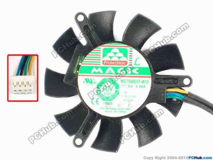 86365 Protechnic Magic MGT5005XF-W10 Server - Frameless / GPU Fan dia45x45x10, w90x4x4, 5V 0.35A Protechnic Magic MGT5005XF-W10 Server - Frameless / GPU Fan