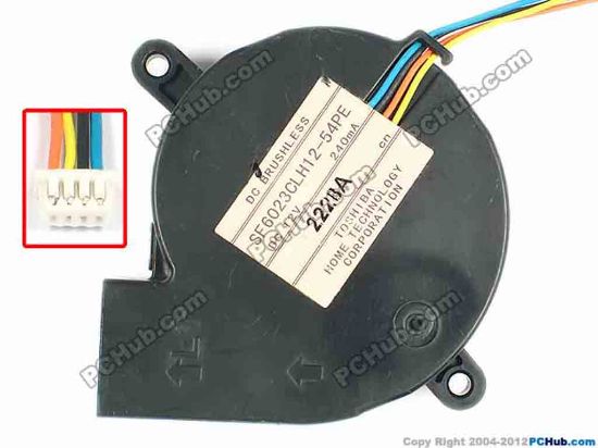 86439 Toshiba SF6023CLH12-54PE  Server - Blower Fan SF6023CLH12-54PE, bw60x60x23, w300x4x4, 12V 240MA Toshiba SF6023CLH12-54PE  Server - Blower Fan 