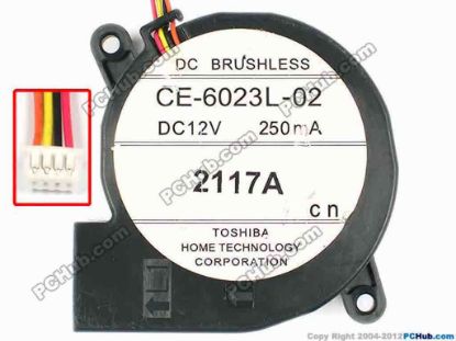 86465 Toshiba CE-6023L-02 Server - Blower Fan bw60x58x23, w135x4x4, 12V 250MA Toshiba CE-6023L-02 Server - Blower Fan