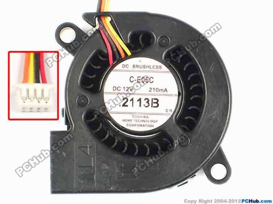 86467 Toshiba C-E05C Server - Blower Fan bw45x45x20, w195x4x4, 12V 210MA Toshiba C-E05C Server - Blower Fan 