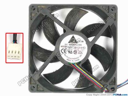 86792 Delta Electronics AFB0912HHD Server - Square Fan -6x29, sq92x92x20, w200x4x4, 12V 0.36A Delta Electronics AFB0912HHD Server - Square Fan 