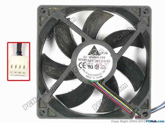 86792 Delta Electronics AFB0912HHD Server - Square Fan -6x29, sq92x92x20, w200x4x4, 12V 0.36A Delta Electronics AFB0912HHD Server - Square Fan 