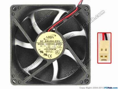 86802 ADDA AD0912HS-A70GL Server - Square Fan S, TC7, sq92x92x25, w58x2x2, 12V 0.25A ADDA AD0912HS-A70GL Server - Square Fan 