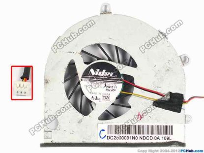 86819 Nidec G75R05MS1AD-52T132 Cooling Fan  DC2800091N0, w40x3x3, 5V 0.40A, without cover Nidec G75R05MS1AD-52T132 Cooling Fan  